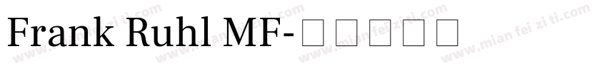 Frank Ruhl MF字体转换